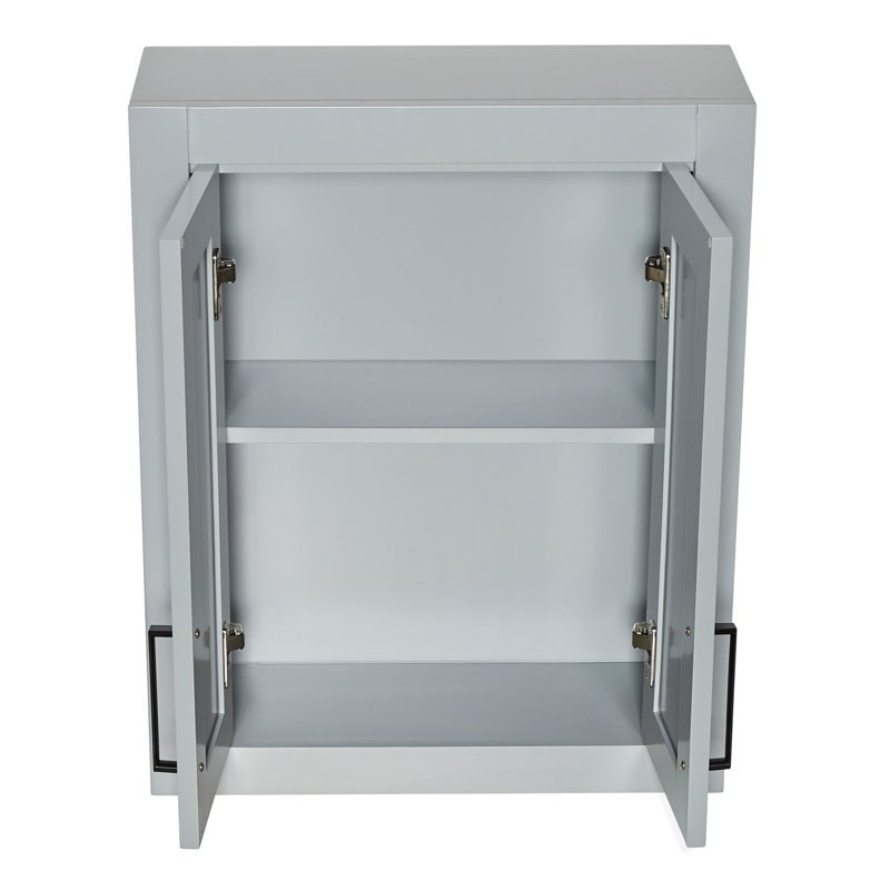 Armoire murale en bois massif H 26 po x l 21 po, H 26 po x l 21 po x P 19,5 po, Gris