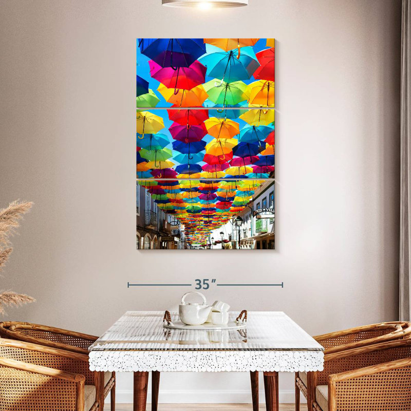Kerner Colourful Umbrellas I, 50" H x 32" W