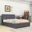 Grand lit plateforme tapissier avec rangement et lit gigogne simple TG