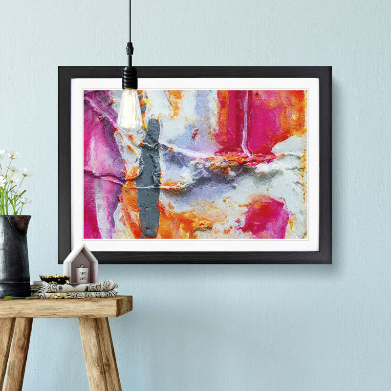 Abstract Vol.469 by S.Johnson - Framed Print, 24cm H x 33cm W x 2cm D, Black Framed