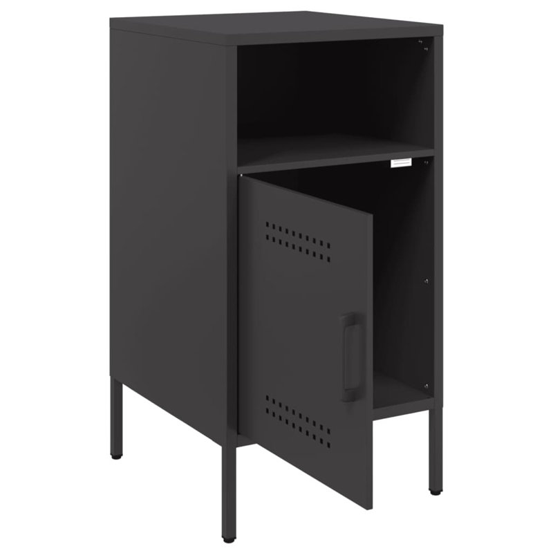 Bedside Cabinets 2 pcs 36x39x68 cm Steel, Black