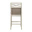 Ensemble de 2 chaises à hauteur de comptoir, ensemble de chaises de salle à manger rembourrées en tissu de style champêtre décontracté