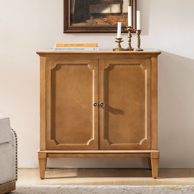 Kayte Transitional 31.5"W 2-Door Accent Cabinet with Adjustable Shelves and Cable Management