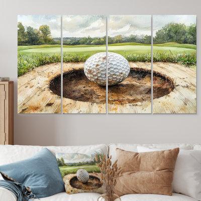 Chasser le pin, paysage de golf I - art mural golf - art mural moderne