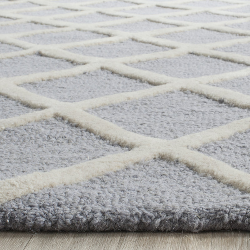 Griffin Geometric Wool Hand Woven Area Rug, Rectangle 61 x 91 cm