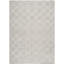 Tibetan Geometric Hand-Knotted Silver Area Rug-1371953087