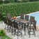Alyne 8 - Person Metal Patio Dining Set with Square Table