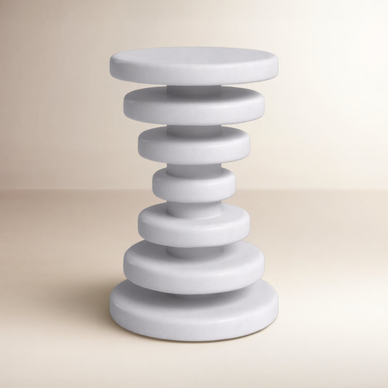 Hylan Solid Wood End Table, White Wash
