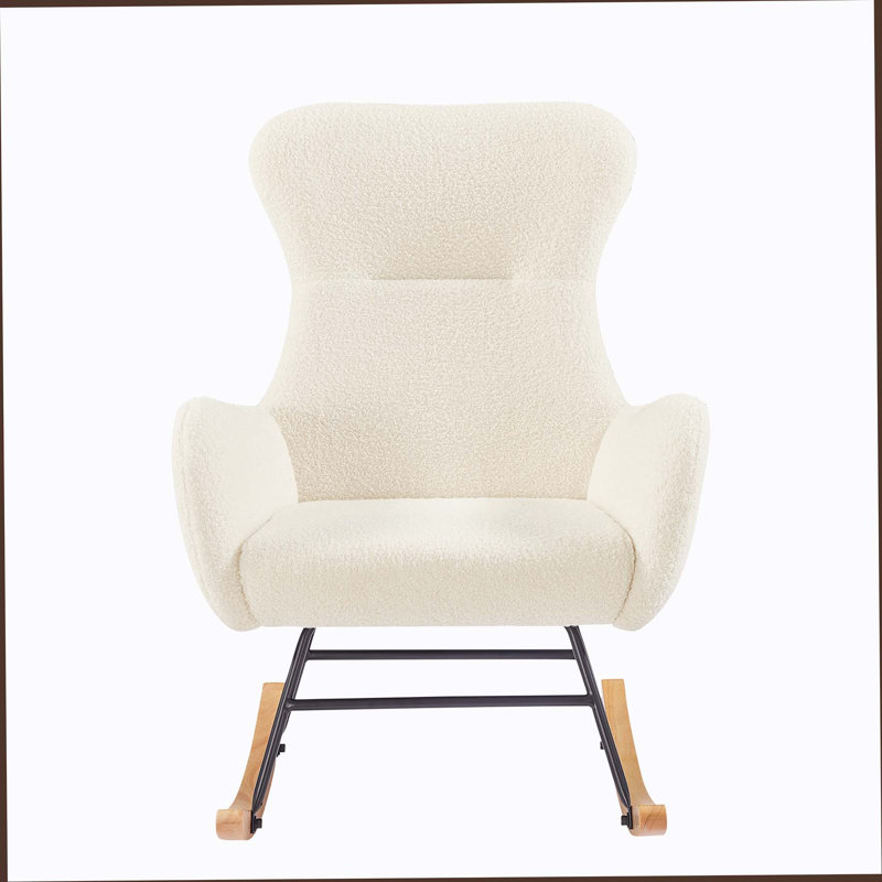 Fauteuil berçant beige Teddy