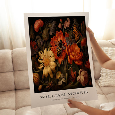 Animaux, reproduction d'art sans cadre William Morris Bee and Flowers Cottage