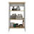 Linen Cabinet Jenne, Four Open Shelves, Light Oak / White Finish-62522545