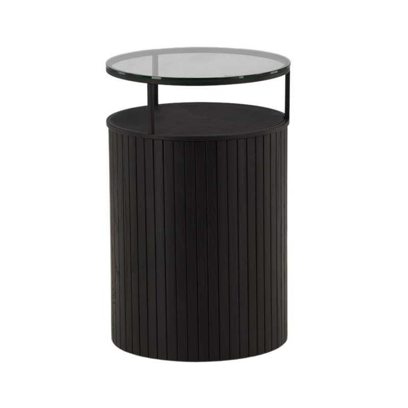Daicy Glass Top End Table