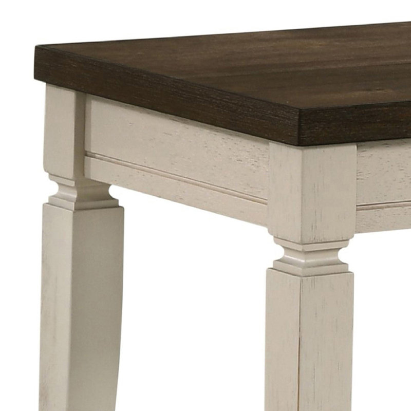 Banc en bois polyvalent avec pieds fuselés, idéal pour plusieurs espaces et ajoutant un charme rustique.
