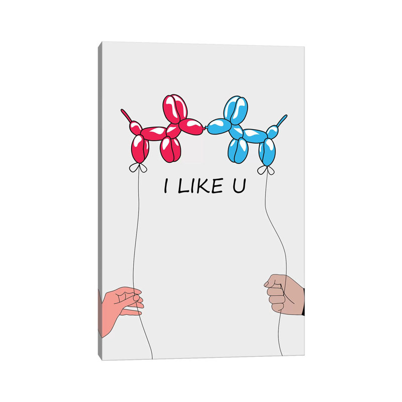 I Like U II by Mark Ashkenazi - Wrapped Canvas Print, 20.32 cm H x 30.48 cm W