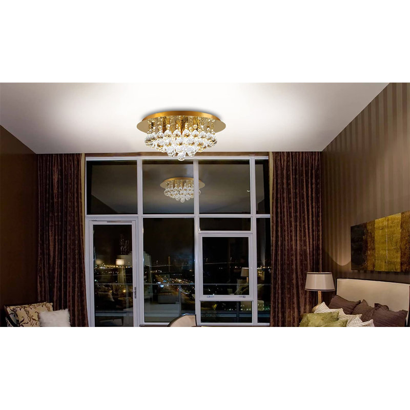 URBNLIVING Crystal Semi Flush Mount