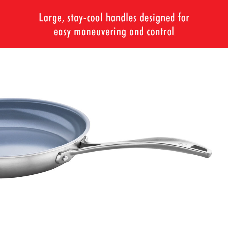 Zwilling Spirit 3-ply Stainless Steel Ceramic Nonstick Fry Pan, 12"