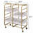 Serving Cart With 3 Adjustable Trays