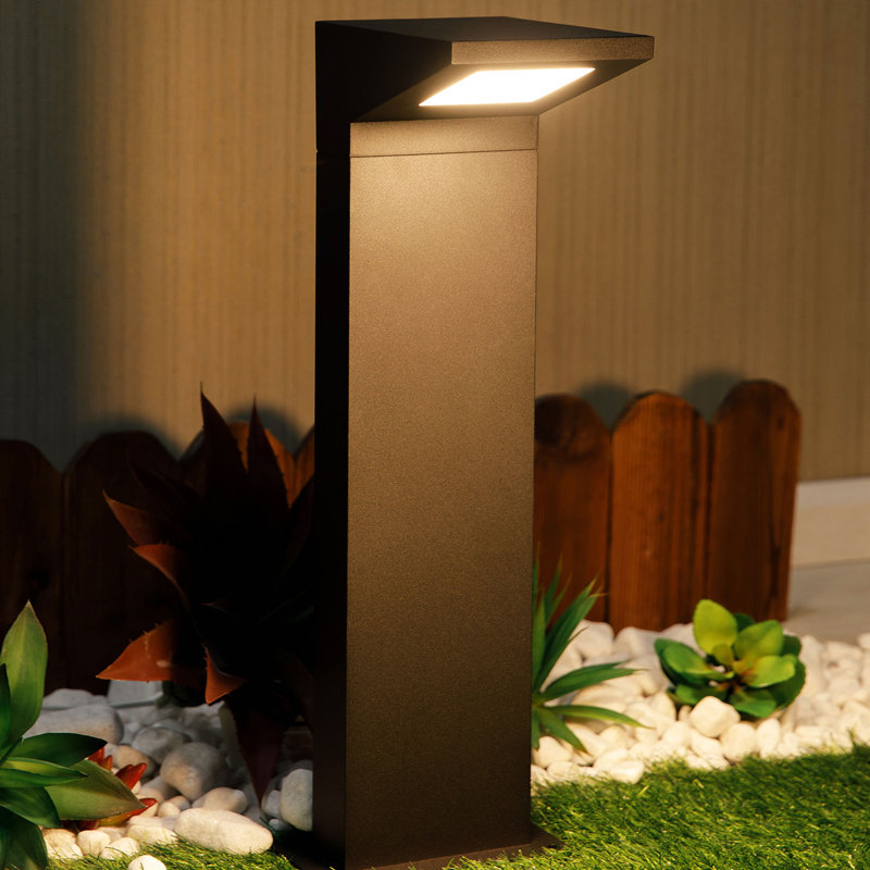 Integrated LED Pathway Light, 27.56" H x 6.5" W x 7.56" D, Black