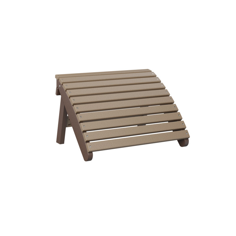 Repose-pieds berlinois berlinois Adirondack, Weatherwood Top/Chocolate Brown Base