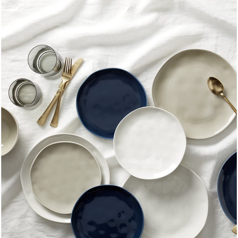 Bay Colors 12-Piece Dinnerware Set, Blue