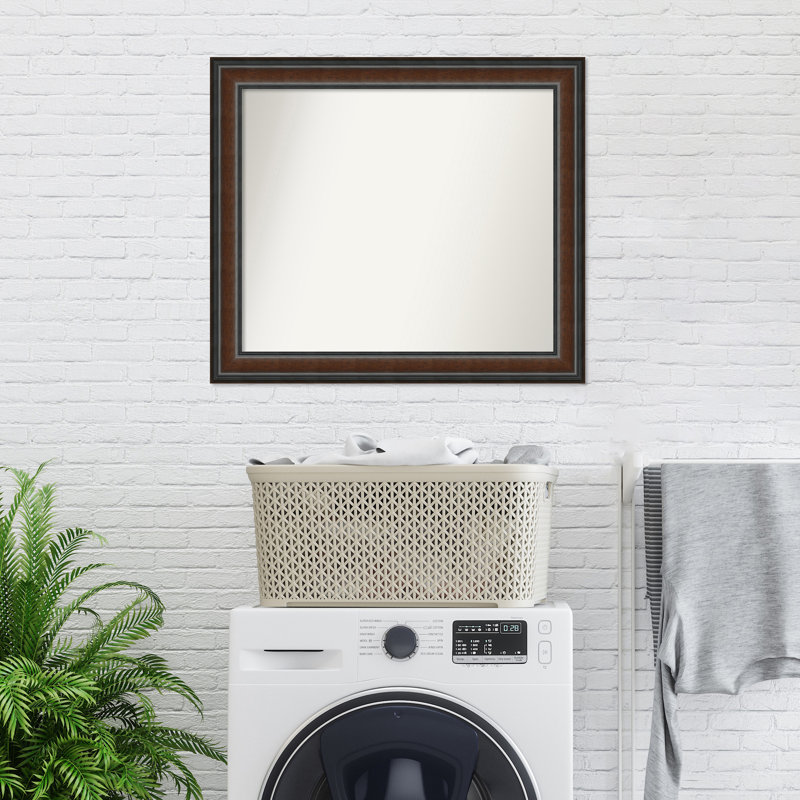 Halcott Solid Wood Rectangle Wall Mirror, 31" H x 27" W