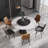 Ryding Modern Round Sintered Stone Dining Table with Rotating Tray-1229869830-1229869831