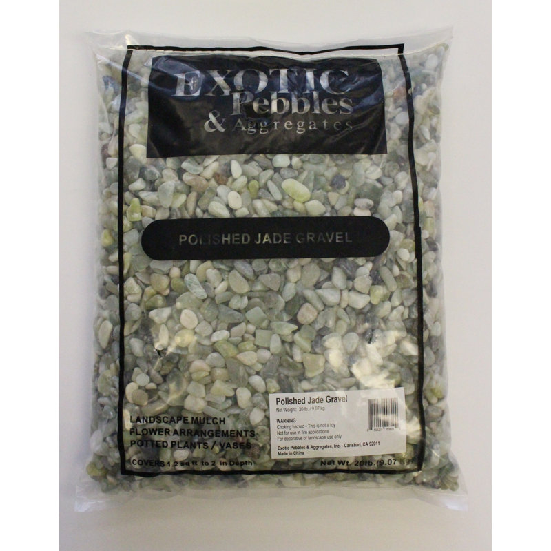 Remplisseur de vase en gravier poli, Jade