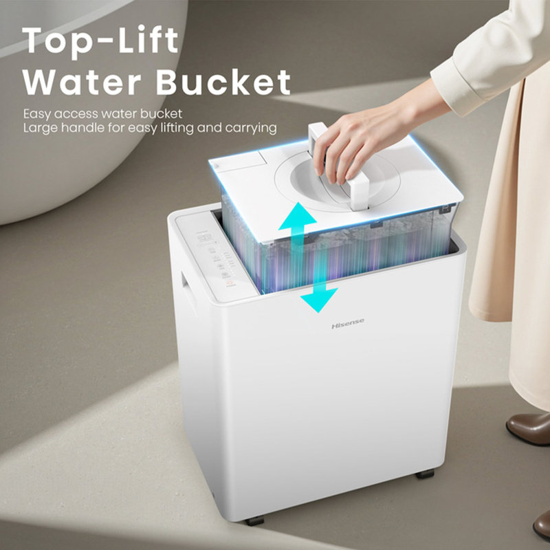 Hisense 50 Pint Lift-Up Dehumidifier in White