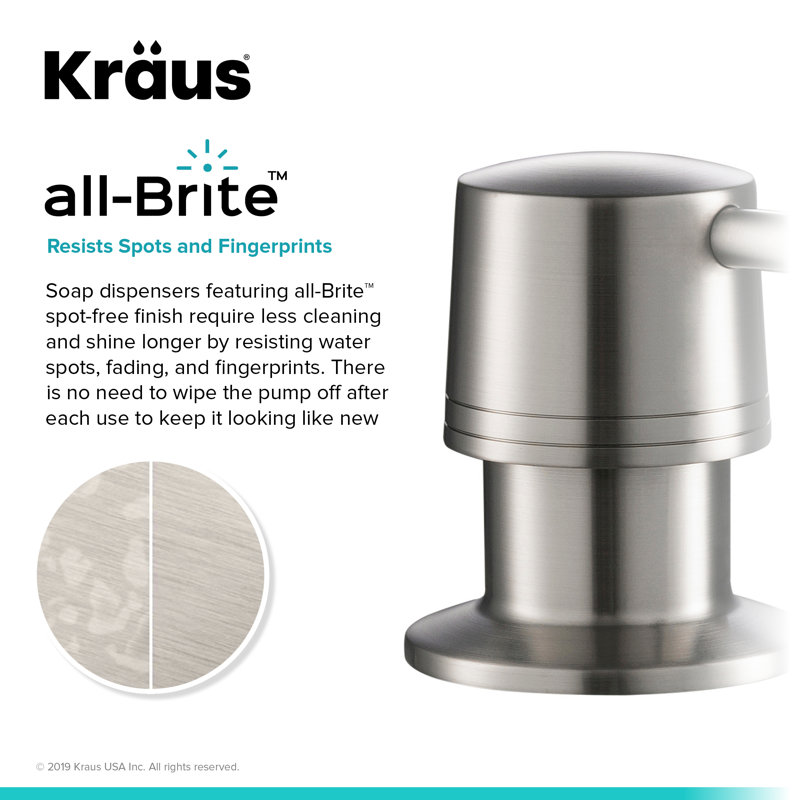 Soap Dispenser, Spot Free Stainless Steel
