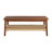 Calais 48" W Solid Wood Coffee Table with Woven Shelf