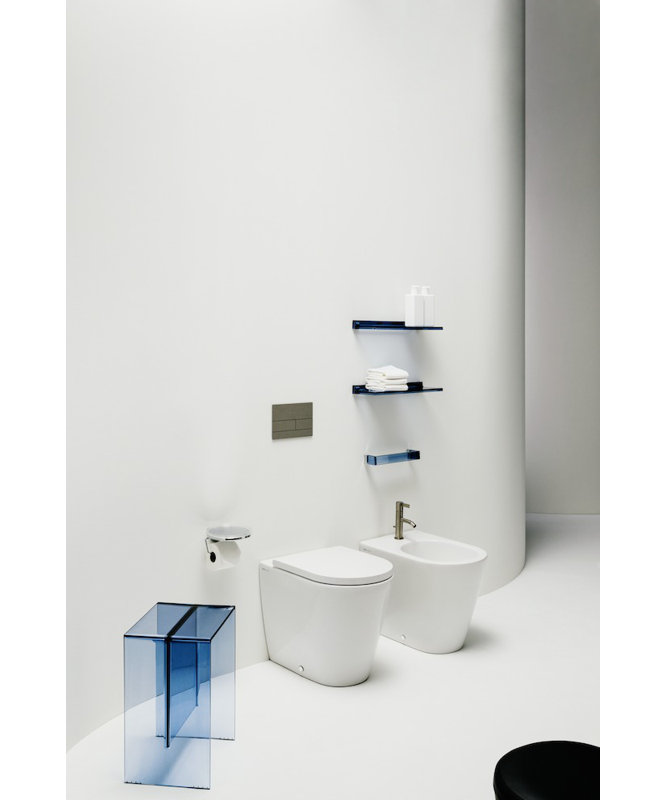 Kartell Glass End Table, Blue