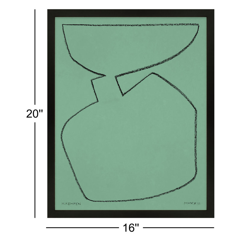Sage 2 Print by Michael Kempen, 20" H x 16" W x 1.25" D, Black