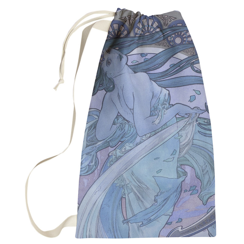 Sac à linge Magdaleno, Grand (H 76,5 po x l 29,5 po x P 1,5 po), Bleu