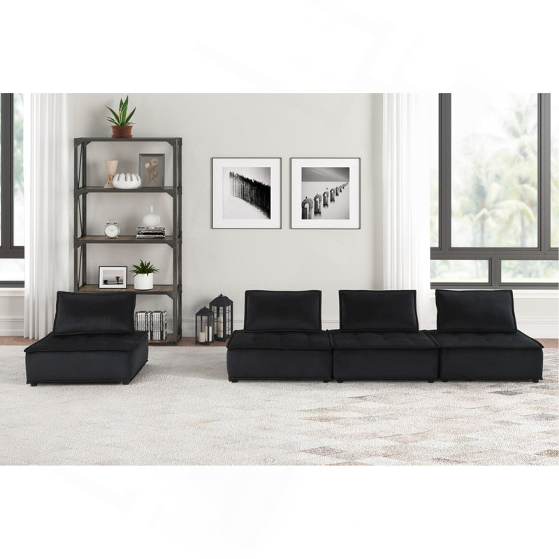 Comfortable Velvet Modular Sofa