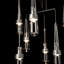 Link 10-Light Mobile Pendant - Soft Gold - Blown Clear Glass with White Threading - Long Overall Height-413491026-413491032-413491036