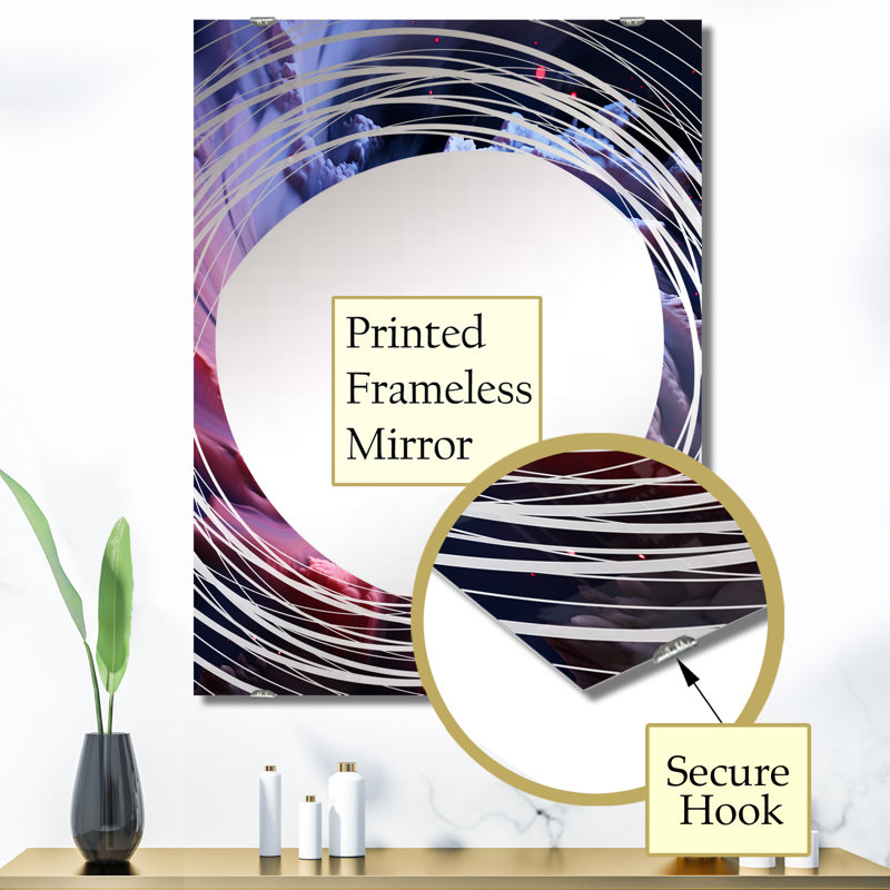 Miroir mural Pancho - Abstract Spirals MIR137999, 40 po x 30 po