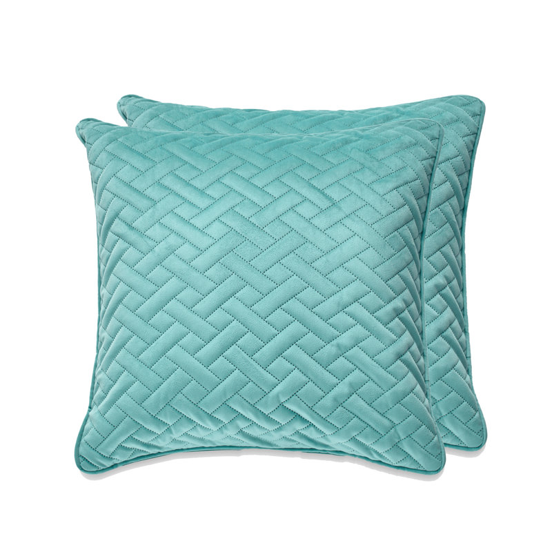 LOS AGENLES Chevron Microsuede Reversible Throw Pillow, Pillow Cover Only - No Insert, Green
