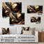 Marbre captivant doré et noir I - marbre abstrait acrylique, art mural-101524562