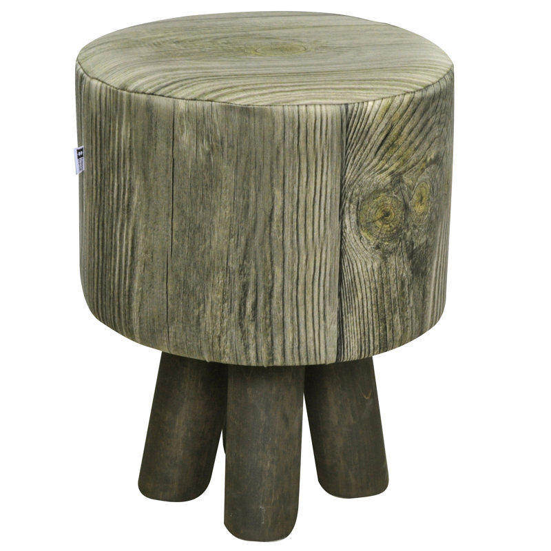 Solid + Manufactured Wood Accent Stool