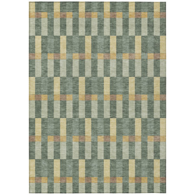 Machine Washable Indoor/Outdoor Chantille ACN2548 Geometric Rug