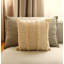 Housse de coussin beige (17 po x 17 po), 85% coton et 15% polyester, lavable à la machine | Tissu doux et durable, parfait pour le décor du salon et de la chambre à coucher | Entretien facile avec programme de lavage à la main-113177674