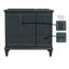 Meuble-lavabo simple 37 po avec finition Black Galaxy et lavabo rond - Porte gauche / Lavabo gauche-1476724210