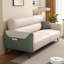 Canapé-lit standard en 100% polyester et bois massif beige, blanc, vert et noir-741182452-741182451