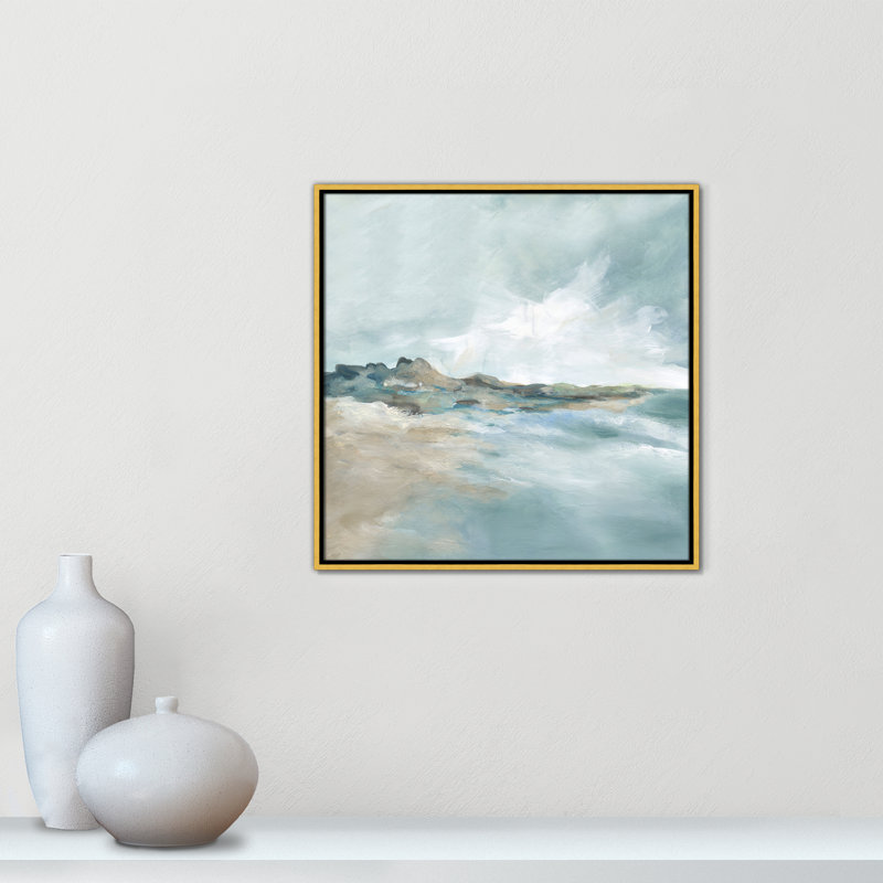 Impression Coralie Sandpoint par Carol Robinson, H 25,5 po x l 25,5 po, Doré