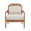 Fauteuil d'appoint Mid-Century moderne de 26,6 po avec dossier en rotin et structure en bois d'hévéa Marindale-129247726