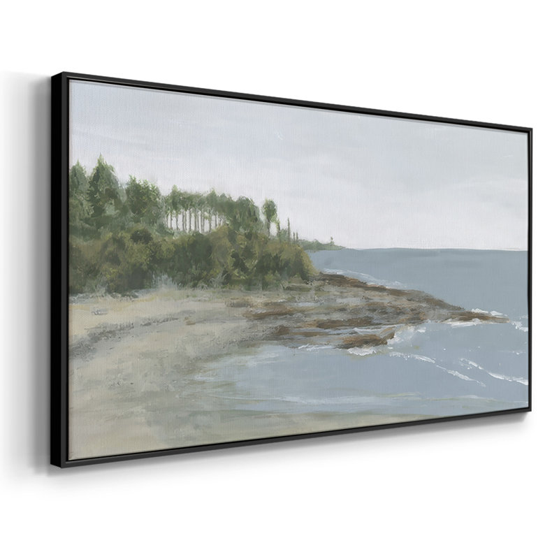 «Tidal Sands I», toile tendue avec châssis encadré, prête à être accrochée, H 21 po x l 41 po, Noir, noir, noir, noir