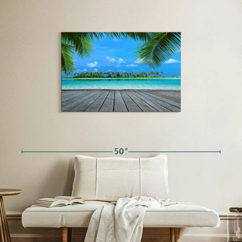 Gillard Maldives, paysage tropical, H 24 po x l 36 po