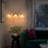 1/3-Light Green Metal Wall Sconce with Flower Frosted Glass Shade, Hand Blown Glass, E26 Base, Dimmable, Reversible Mount-513014993