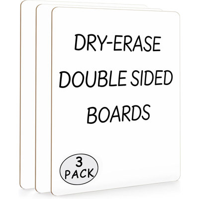 Paquet de 3 petites planches effaçables à sec 9 x 12 pouces Scribbledo