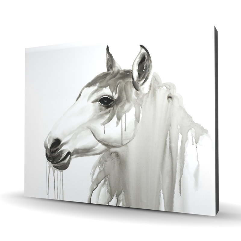 Magnifique cheval blanc - décor de chambre à coucher d'animaux de ferme